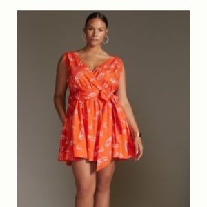 Maeve Flirty Wrap Mini Dress